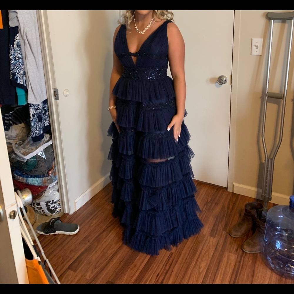 Ellie Wilde Prom Dress! Size 8, has had alterations for the straps to be tighter